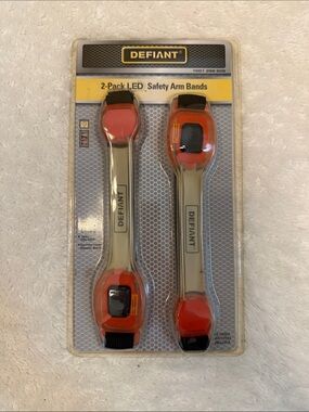 Orange LED Safety Arm Bands - 2 Pack